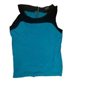 🌊 JKLA California Teal & Black Stretchy Shirt – NWOT | Sleek & Stylish 🖤